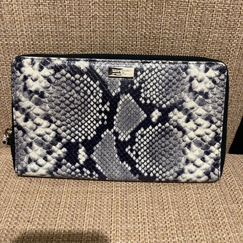 Kate Spade Snake Print Clutch Wallet